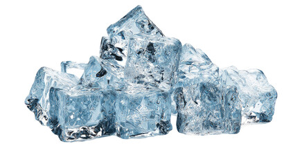 Obraz premium A cluster of clear, icy cubes