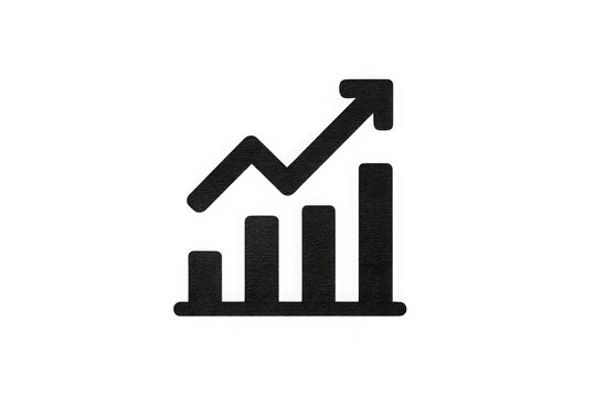 png Rising bar graph icon simple flat vector design element isolated on white background for business and finance presentations