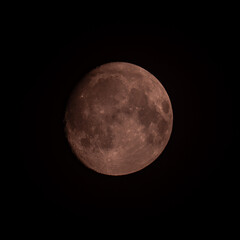 full moon over black