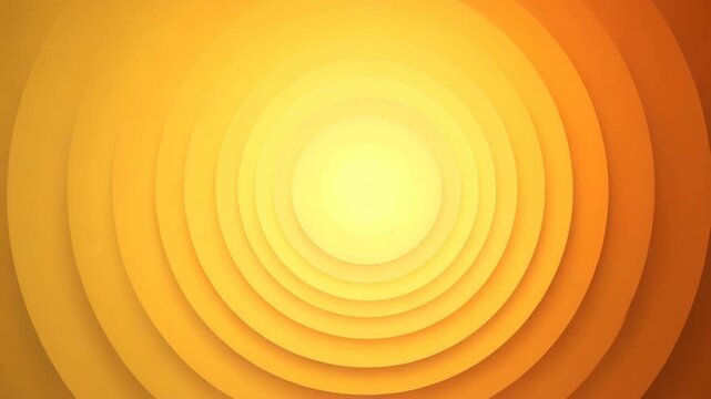 Vibrant yellow concentric circles radiating abstract circular pattern