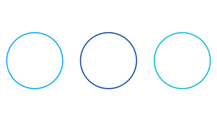 Set of blue glowing neon light circle isolated on transparent background. Light ray sparkle effect. Colorful neon circle border. Shine light rays flare. Laser circle set. Design element