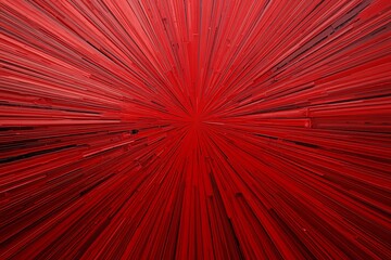 Oil painting with red and black radial lines, rich impasto texture, and dramatic fine art style.