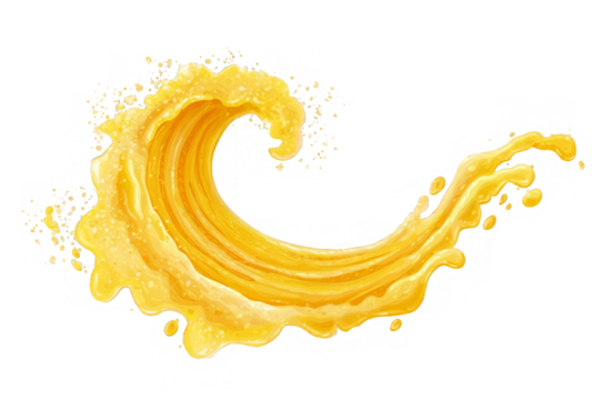 png Dynamic orange juice wave vibrant splash illustration refreshing summer drink concept