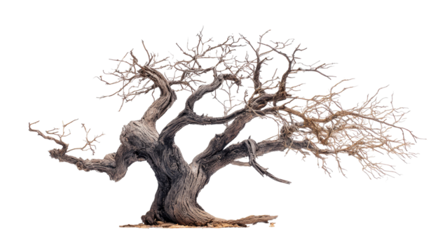 Intricate bonsai, aged wood, delicate branches