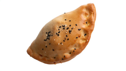 Delicious baked pastry filled with savory ingredients and topped with sesame seeds