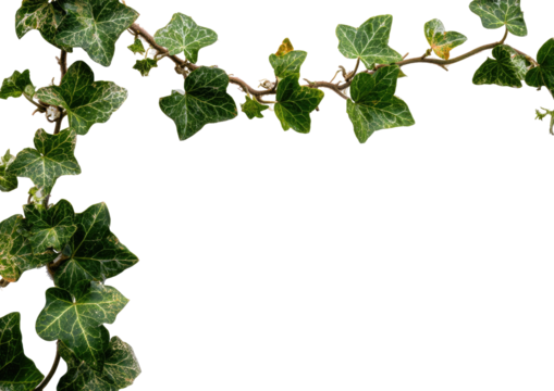 Ivy vine frame against black background