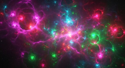 Obraz premium Abstract bokeh lights vibrant colors festive atmosphere celebration glow sparkle party ambiance