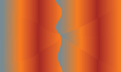 Abstract Orange and Gray Gradient with Wavy Vertical Division and Subtle Starburst Effect Creating a Modern and Dynamic Visual Composition
