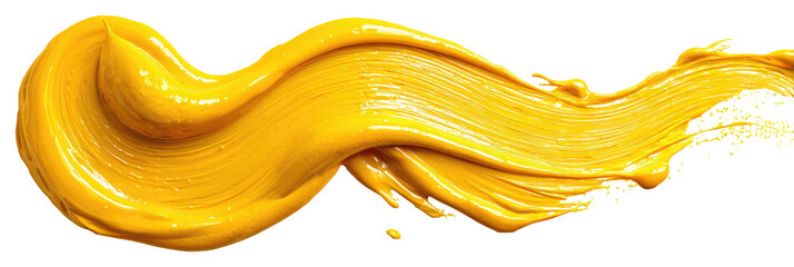 Abstract paint splatter in vibrant yellow