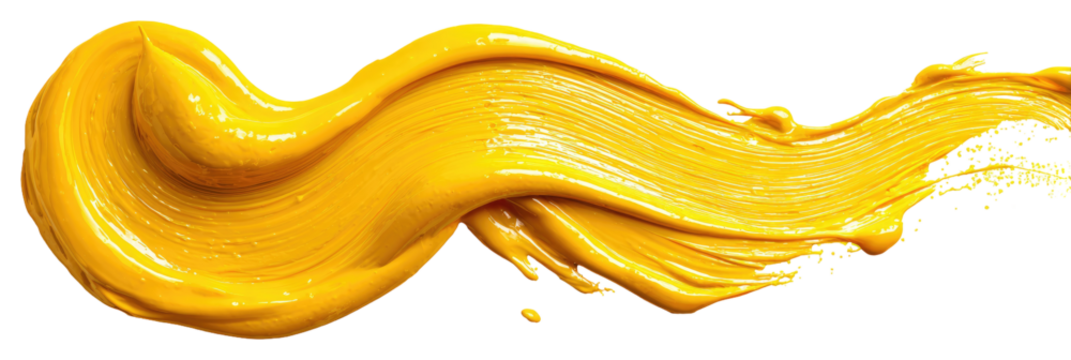 Abstract paint splatter in vibrant yellow