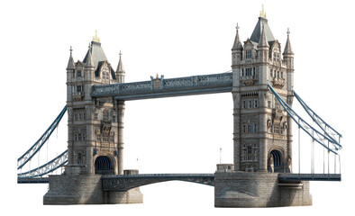 Tower Bridge, London, a classic stone arch bridge with tall towers