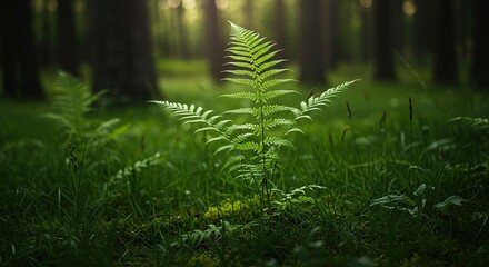 Lush greenery flourishes, depicting nature's powerful resilience and ongoing cycle of renewal. Vibrant plants thrive in a verdant, pristine wilderness ,ecosystem ,botanical ,leaves
