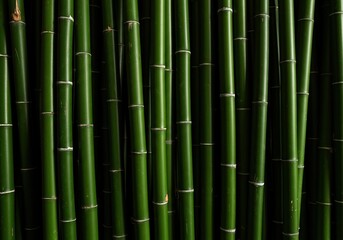 Lush green bamboo stalks create a serene and natural background. This organic pattern offers a peaceful and earthy texture. Perfect for tranquil designs ,fresh ,evergreen ,ecology