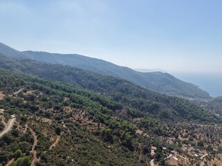 Obraz premium Aerial view of beautiful landscape