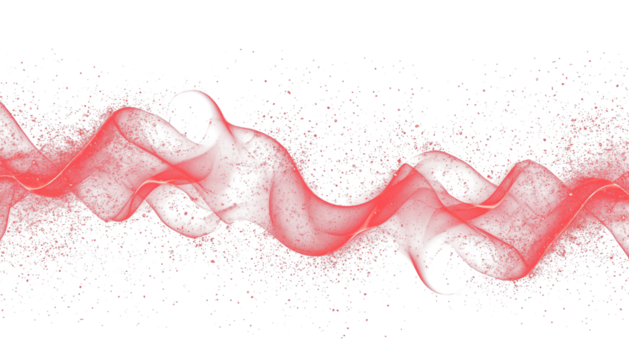 Fiery red smoke sparkles light particles transparent PNG
