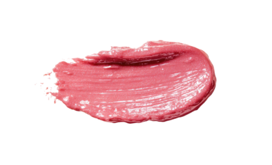 A smear of soft pink lipstick