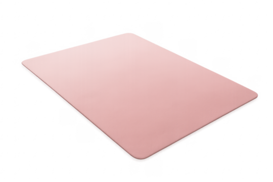 Pink desk pad mat with rounded corners