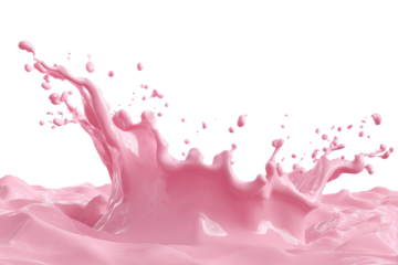 Pink liquid splash against black background