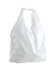 Blank white plastic shopping bag