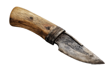 Antique hunting knife with antler handle