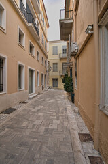 Traditional stone staircase in old town Nafplio, Peloponnese, Greece