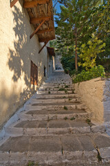 Traditional stone staircase in old town Nafplio, Peloponnese, Greece