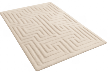 Beige geometric pattern rug for home decor and interior design