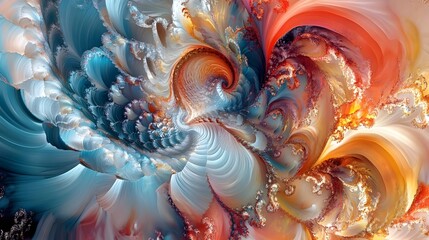 Molten fractal background with fiery textures and dynamic liquid swirls.