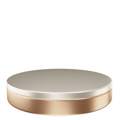 3d podiumr for display product. 3d render two tone color podium mock up