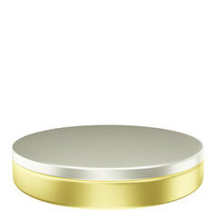 3d render two tone color podium mock up. glossy color podium for product display