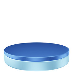 3d podium blue glossy color for beauty product
