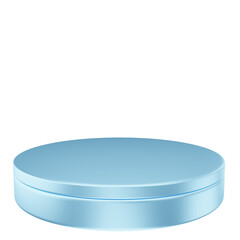 3d podium light blue glossy color for beauty product
