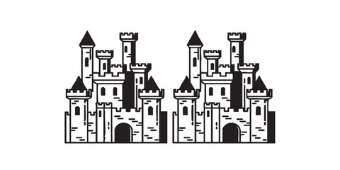 Obraz premium toy castle duplicate icon vector