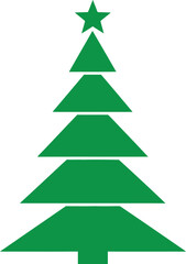 Obraz premium 🎄 An abstract, green Christmas tree vector illustration for your holiday season design and greeting card decoration