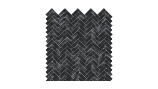 Black herringbone tile pattern, dark marble texture background 