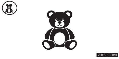 Obraz premium teddy bear icon vector