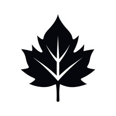 Autumn Leaf Silhouette Vector Illustration