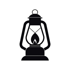 Obraz premium Camping Lantern Silhouette Vector Art