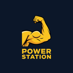 Vibrant illustration of a toned arm symbolizing strength and power