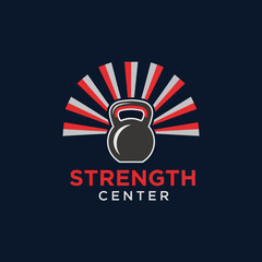 Dynamic kettlebell emblem for fitness training and strength development