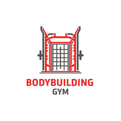 Modern Gym Equipment Icon for Bodybuilding and Fitness Logos