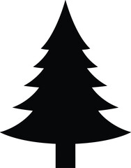 Obraz premium A green Christmas tree vector illustration, a perfect holiday decoration for the winter season with a shining star