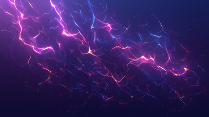 Flowing lightning strike colorful vector illustration