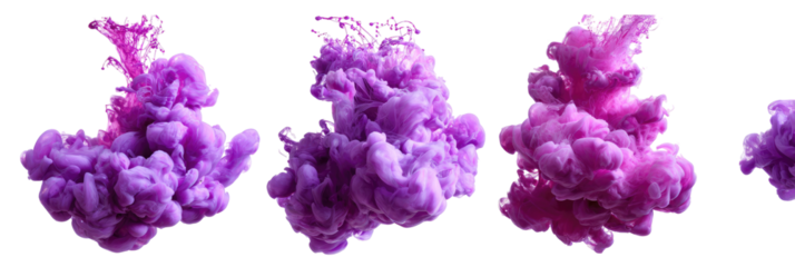 Purple ink clouds against black