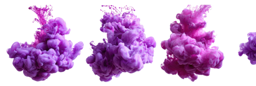 Purple ink clouds against black