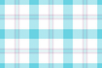 Classic plaid pattern in light blue and white, with pink accents. Versatile design for textile prints, backgrounds, and digital design projects. Cozy, soft, and stylish.