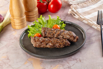 Hot beef kebab minced meat