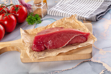 Raw beef meat fillet piece
