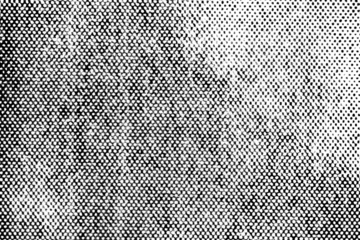 High-contrast halftone texture with clustered black dots and heavy shading effect on a transparent background.