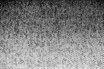 Vertical halftone gradient with dense black dots transitioning smoothly to light, set on a transparent background for bold graphic contrast.